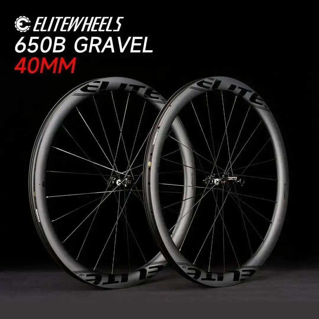 Gravel Bike Tires - ELITEWHEELS Set di Ruote in Carbonio
