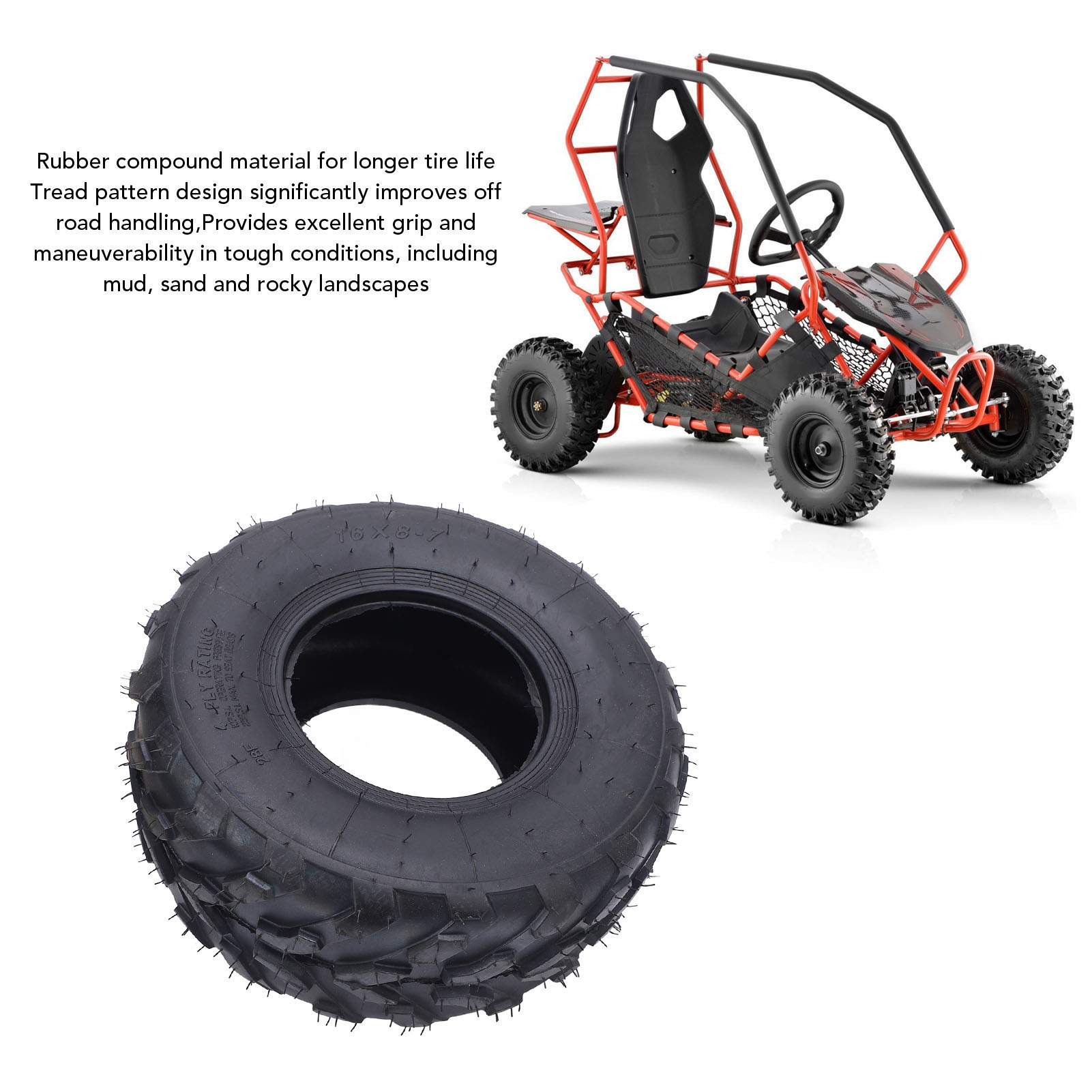 Pneumatico ATV 16x8-7 da 7 Pol - Road Bike Tire recensione e prezzo