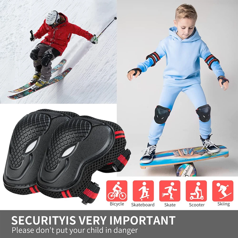6 pezzi ginocchiere per ragazz - Youth Cycling Gear recensione e prezzo
